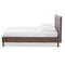 Baxton Studio Alinia Grey Upholstered Walnut Wood Full Size Platform Bed 123-6826 - alternate 3